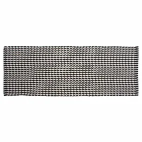 22" x 60" Portland Houndstooth Black Runner