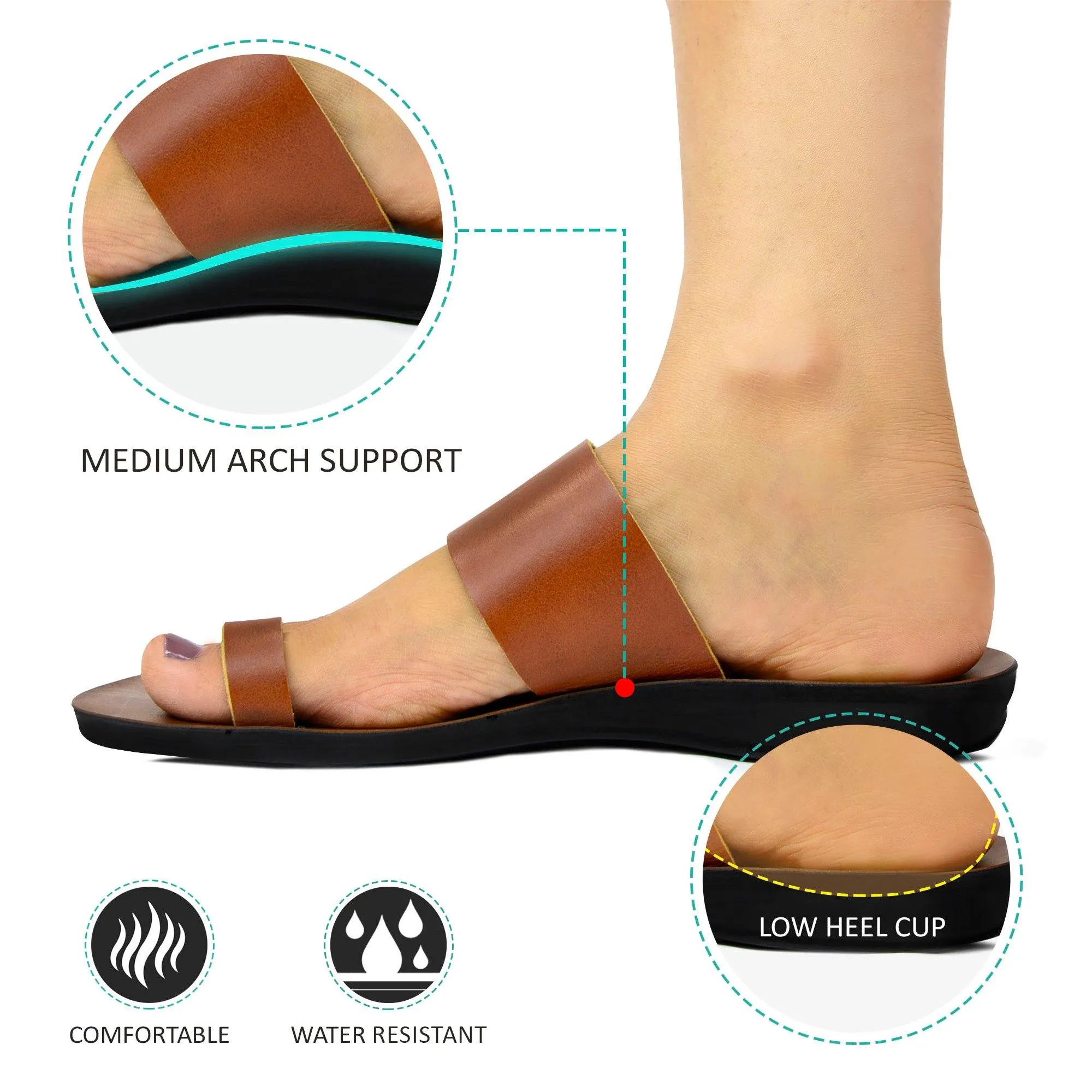 Aerosoft - Veawil LS4829 Vintage Arch Support Outdoor Comfortable Walking Summer Sandals for Women