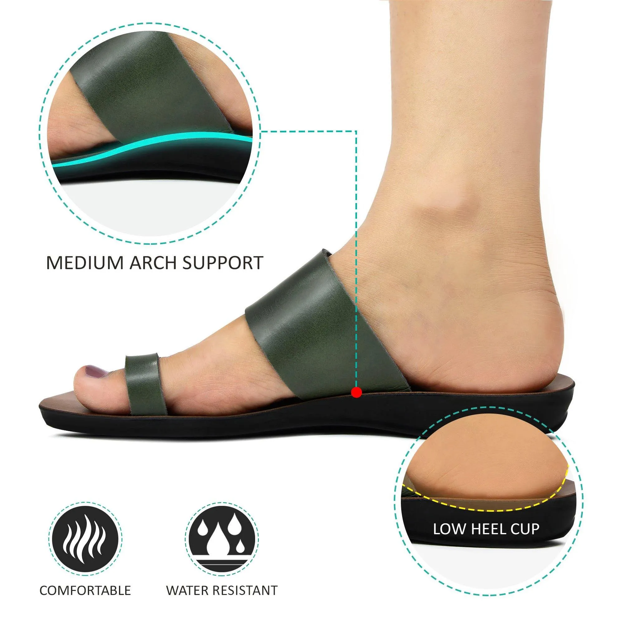 Aerosoft - Veawil LS4829 Vintage Arch Support Outdoor Comfortable Walking Summer Sandals for Women