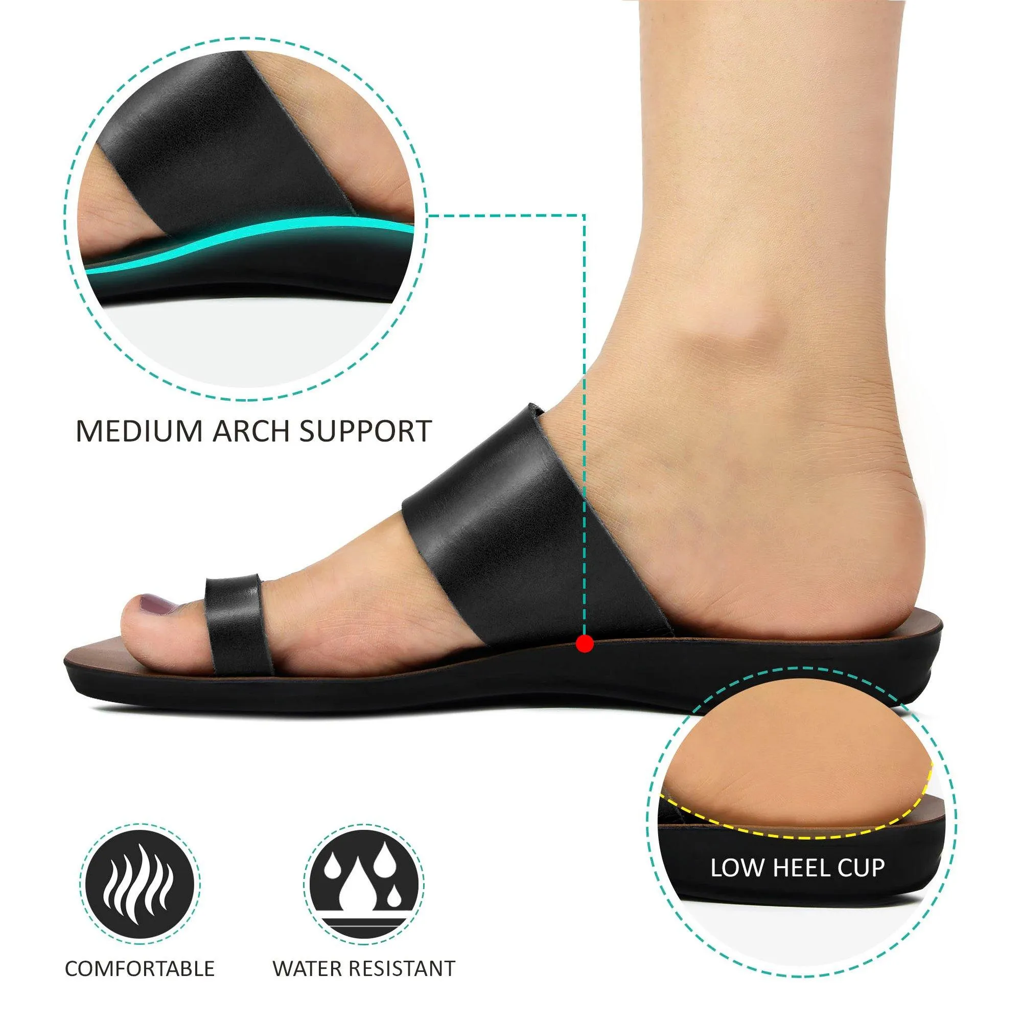 Aerosoft - Veawil LS4829 Vintage Arch Support Outdoor Comfortable Walking Summer Sandals for Women