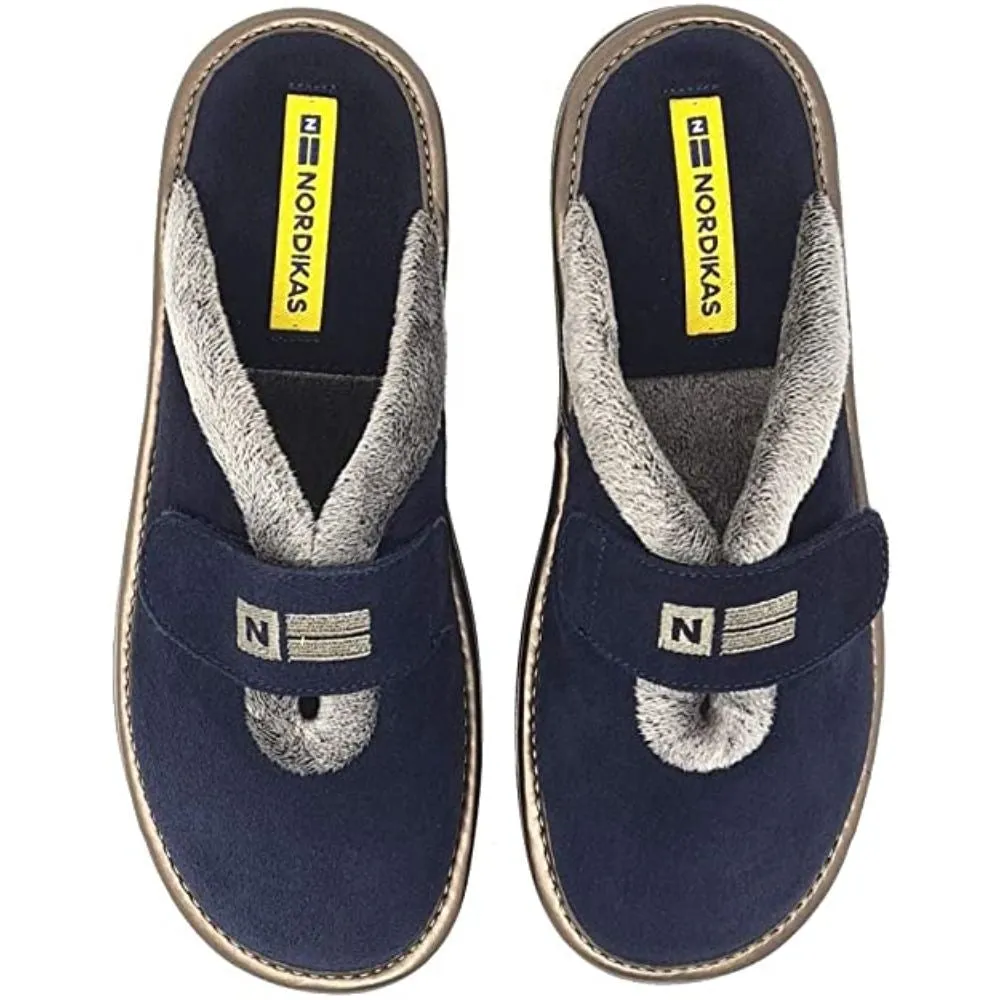 Afelpado Navy 6347-80 Nordikas Comfy Slide Slippers