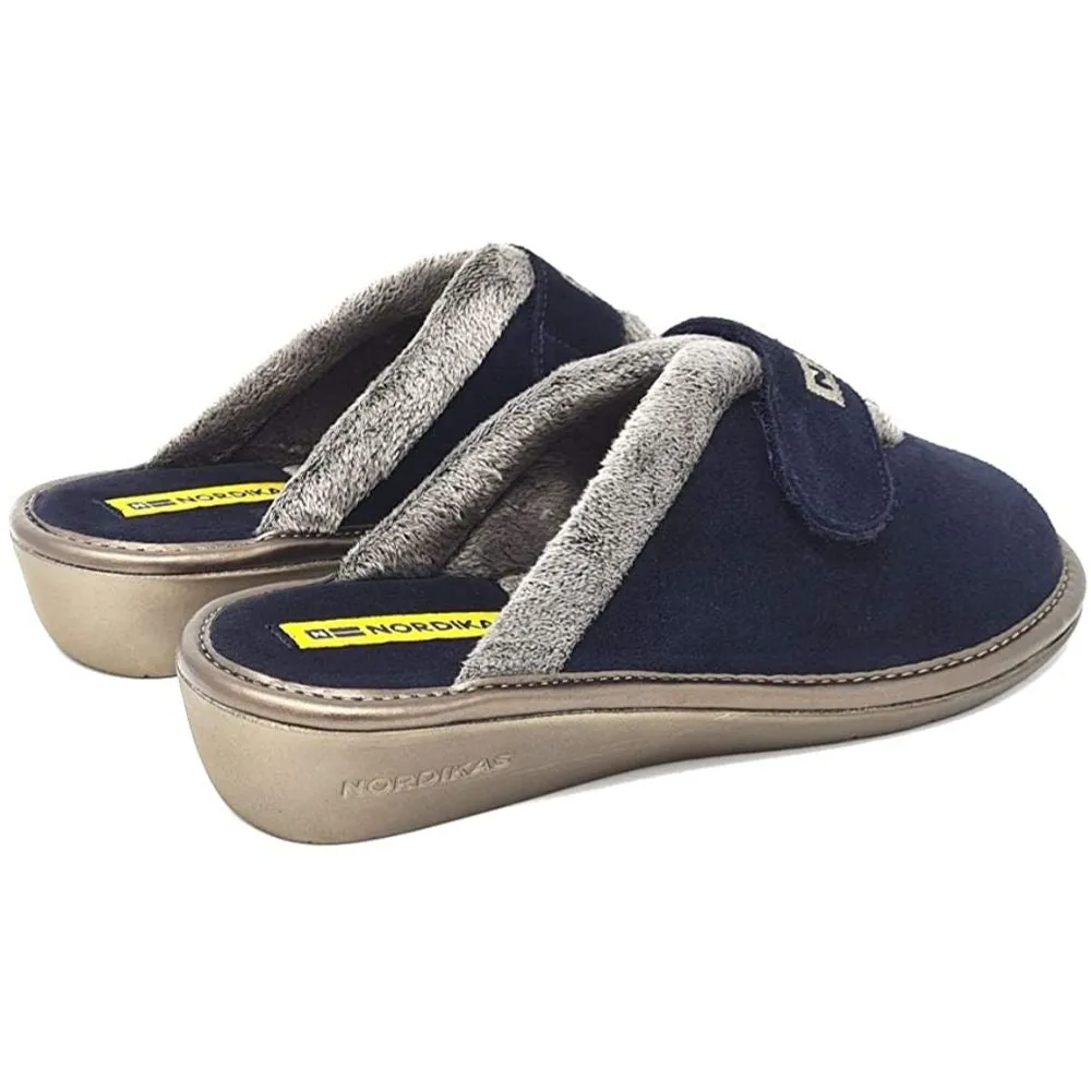 Afelpado Navy 6347-80 Nordikas Comfy Slide Slippers