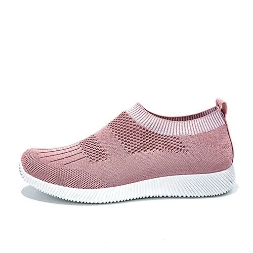 Amozae-Back to school   2024 Women Mesh Elastic Band Sneaker Woman Breathable Vulcanized Slip On Woman's Female Ladies Summer Plus Size 43 Footwear