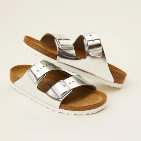 Birkenstock Arizona Metallic Silver Sandals