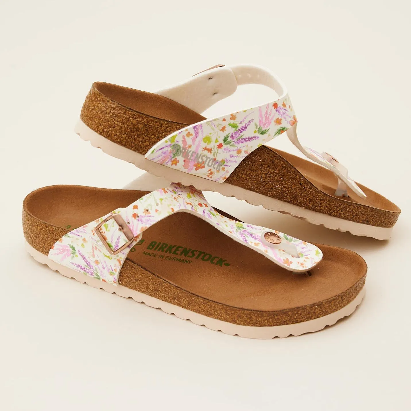 Birkenstock Pink Floral Gizeh Vegan Sandals