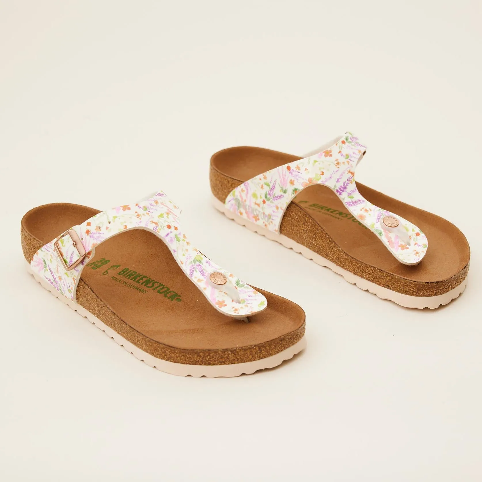 Birkenstock Pink Floral Gizeh Vegan Sandals