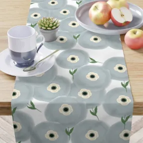 Blue Pastel Table Runner / Spring Floral Decor