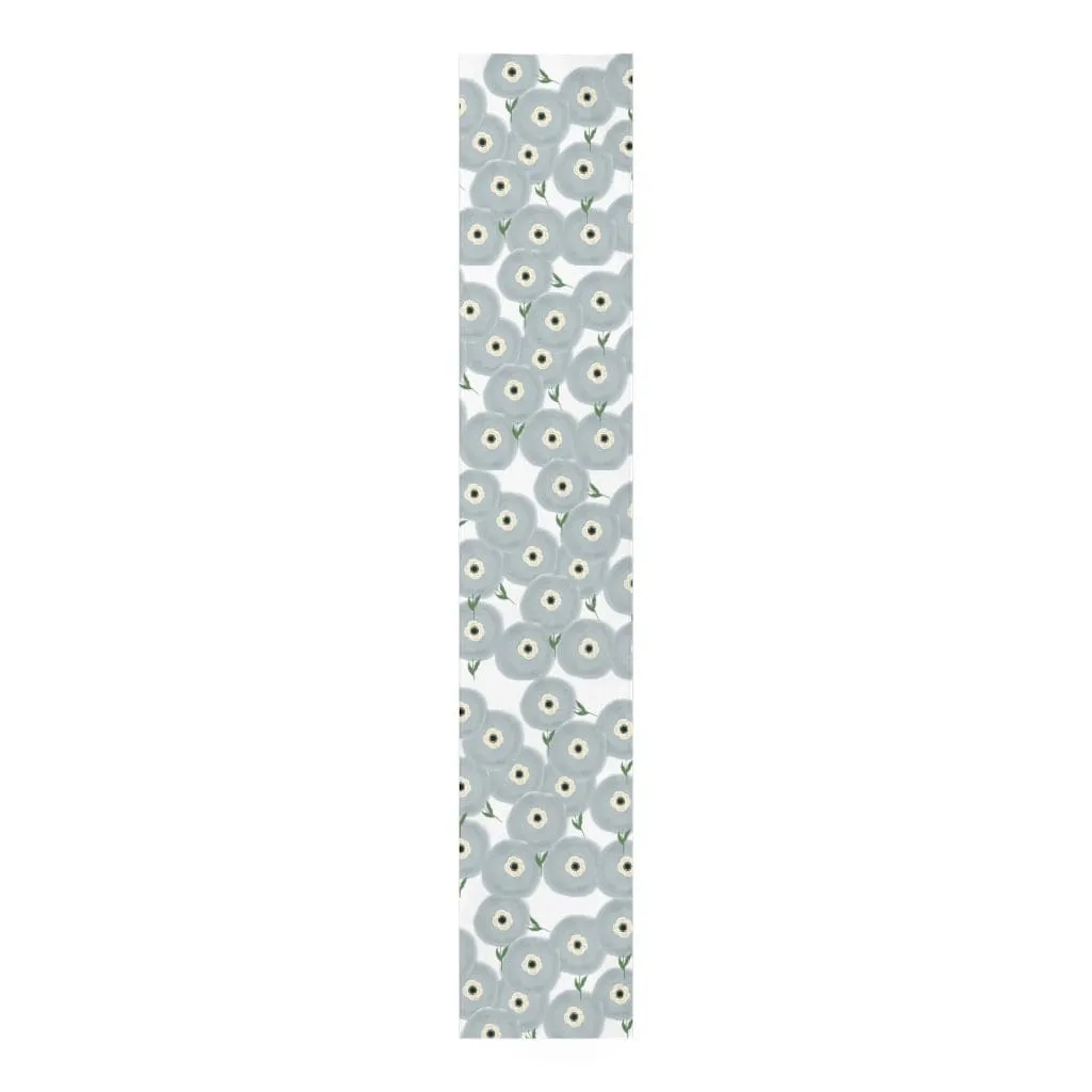 Blue Pastel Table Runner / Spring Floral Decor