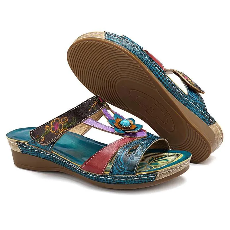 Bohemian style fashion non-slip wedge sandals