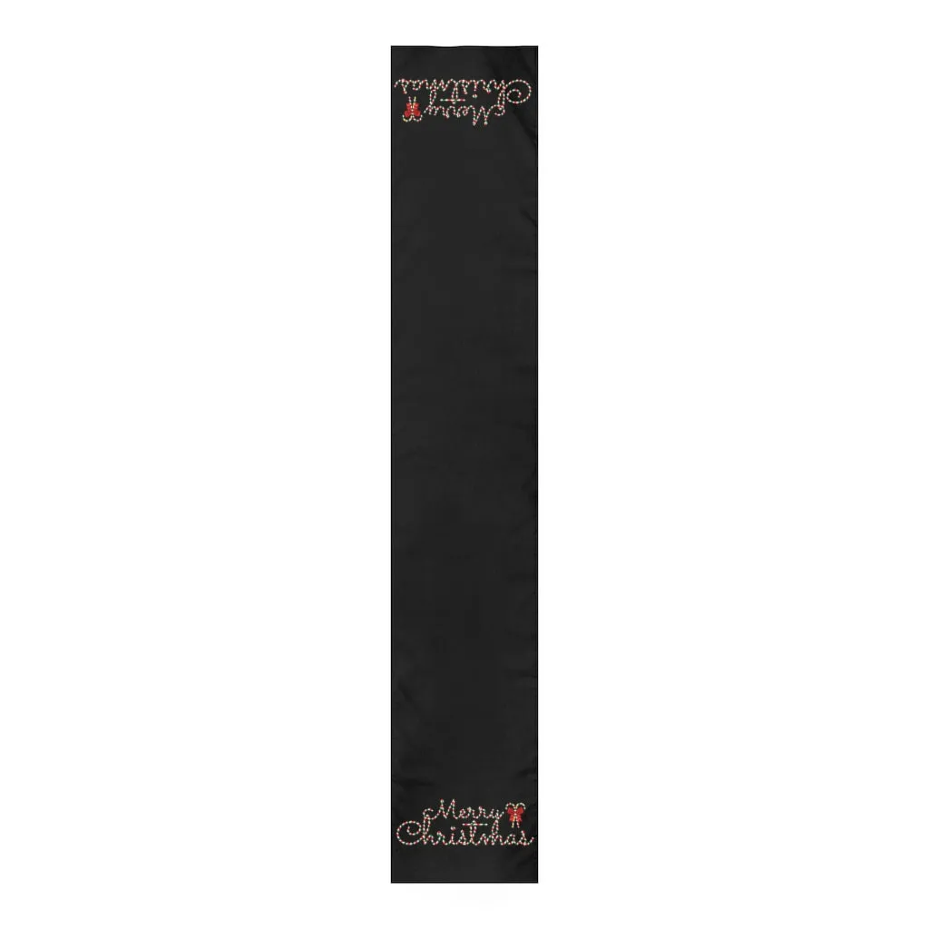 Candy Cane Table Runner / Black Christmas Table Runner / Candy Cane Decor