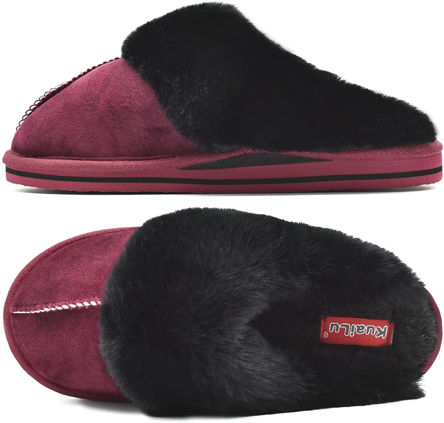 Fluffy Brown Dual Memory Foam Slippers