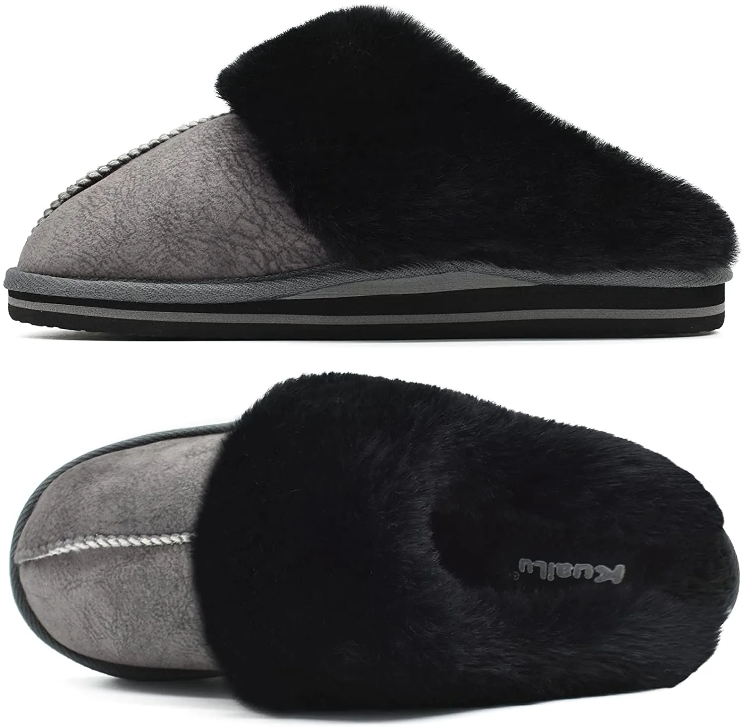 Fluffy Brown Dual Memory Foam Slippers