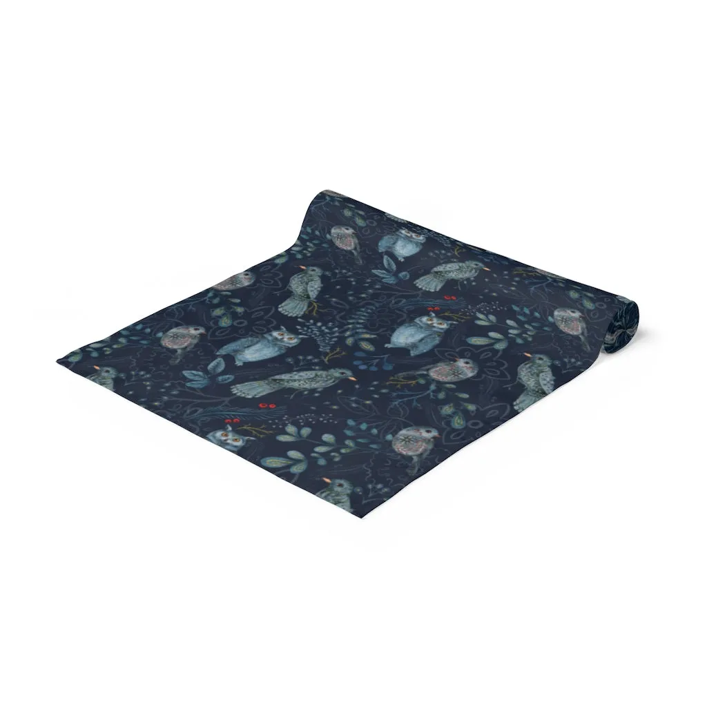 Forest Animal Table Runner / Navy Blue Table Runner