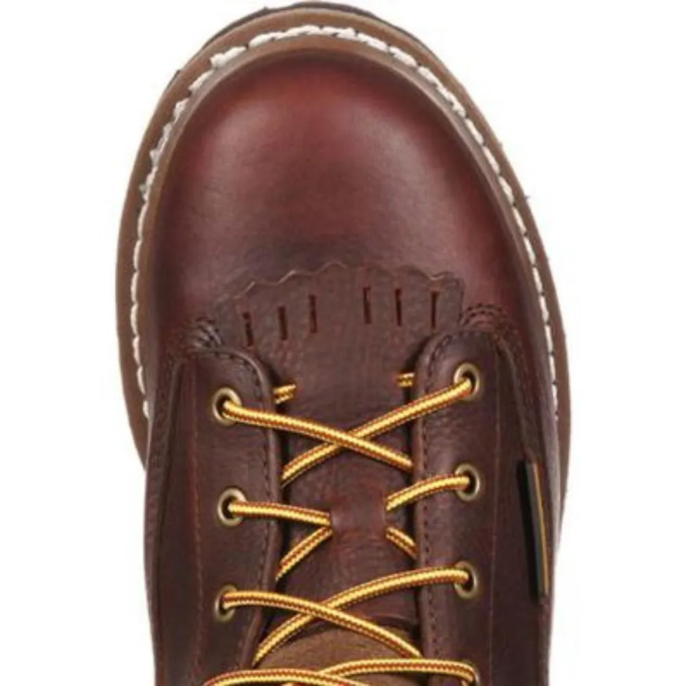 Georgia Boot Low Heel Logger Men's Waterproof  Boots Gbot052 In Brown