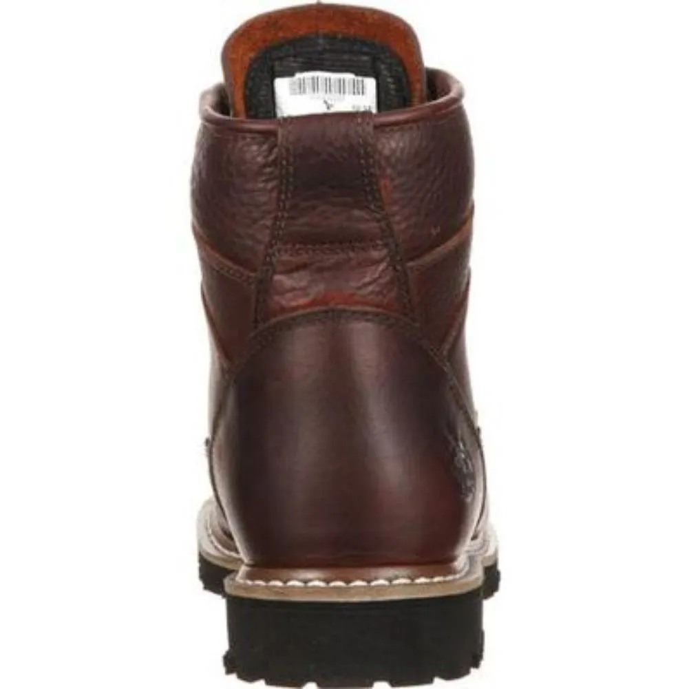 Georgia Boot Low Heel Logger Men's Waterproof  Boots Gbot052 In Brown