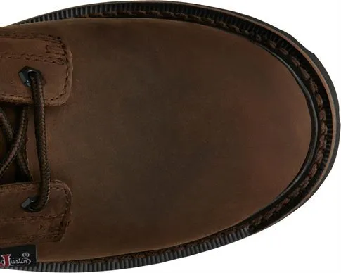 Justin Men's 8" Waterproof Drywall Brown Round Toe Work Boots