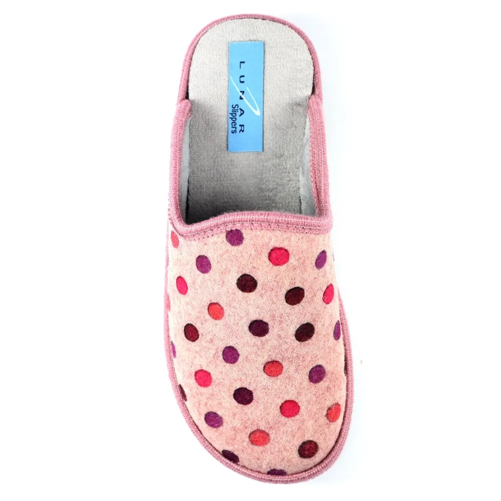 Lunar Women's KLS123 Ginger Mule Slippers Pink