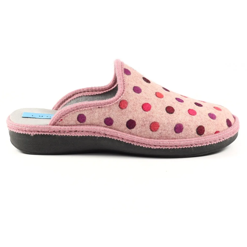 Lunar Women's KLS123 Ginger Mule Slippers Pink