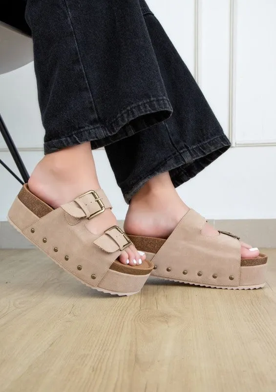 Maker’s NINA DOUBLE BUCKLE Boho FLATFORM Sandals