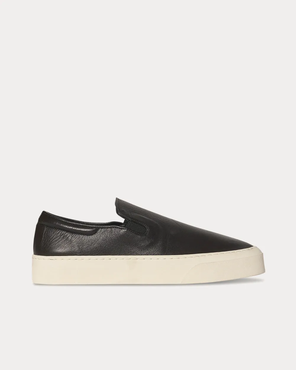 Marie H Leather Black Slip On Sneakers
