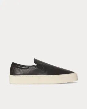 Marie H Leather Black Slip On Sneakers