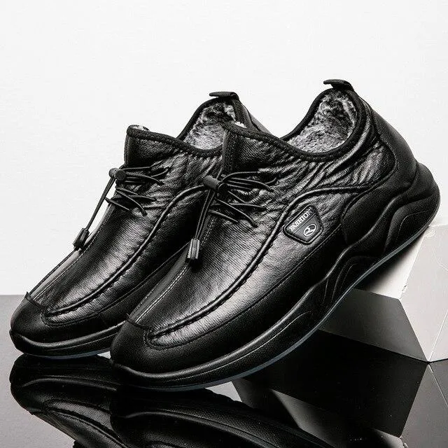 Men Shoes - New Casual Leather Waterproof Snow Boots