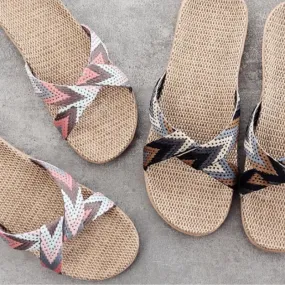 Men's Summer Flax Non-Slip Flip Flops
