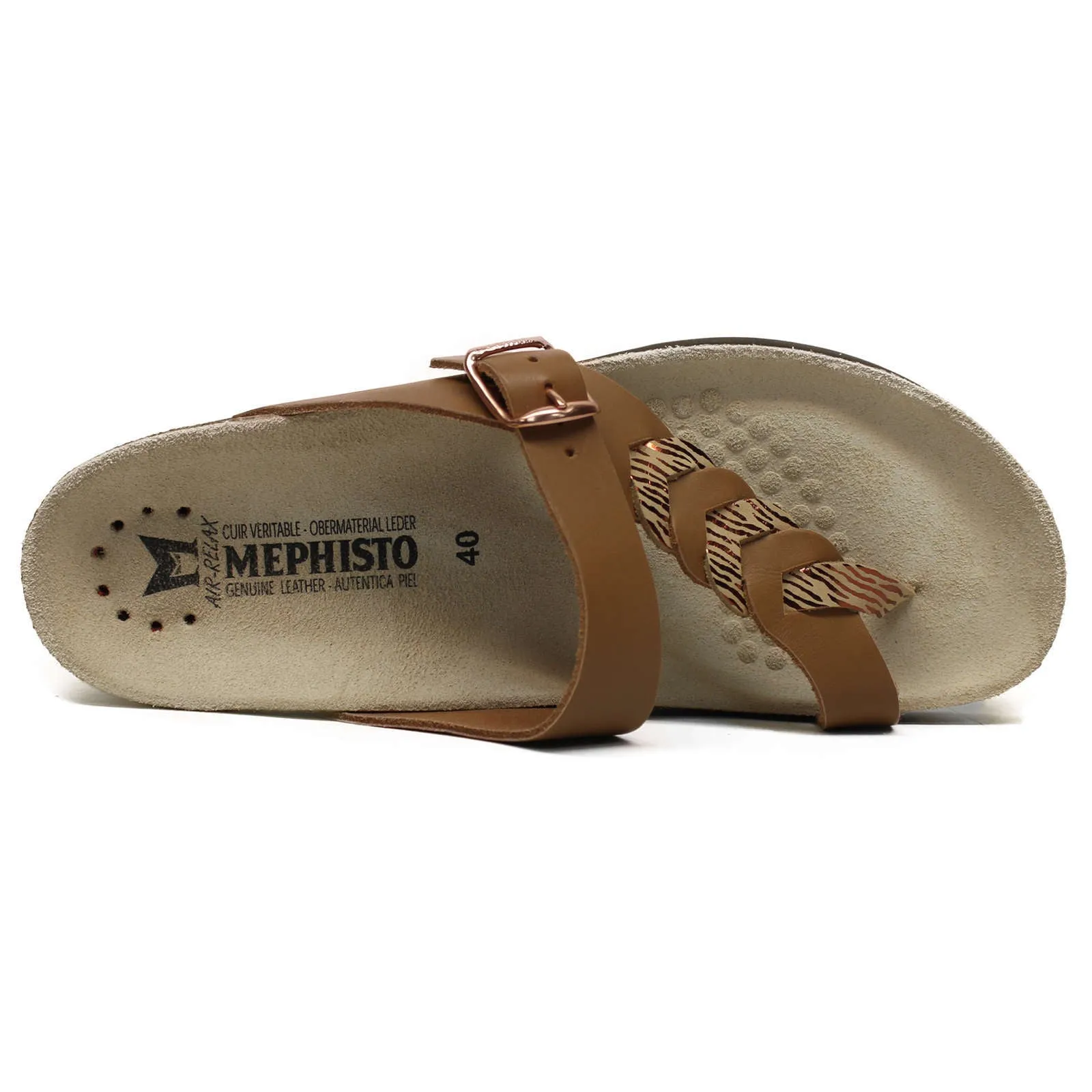 Mephisto Heleonore Full Grain Leather Women's Slide Sandals
