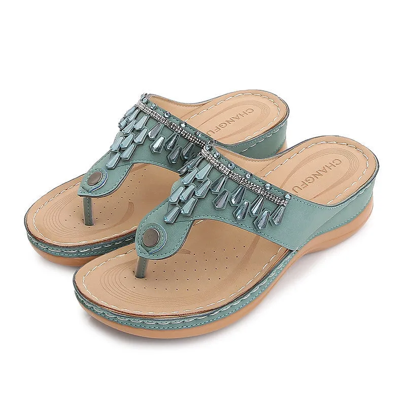 Nanccy Lightweight Rhinestone Non-Slip Sandals