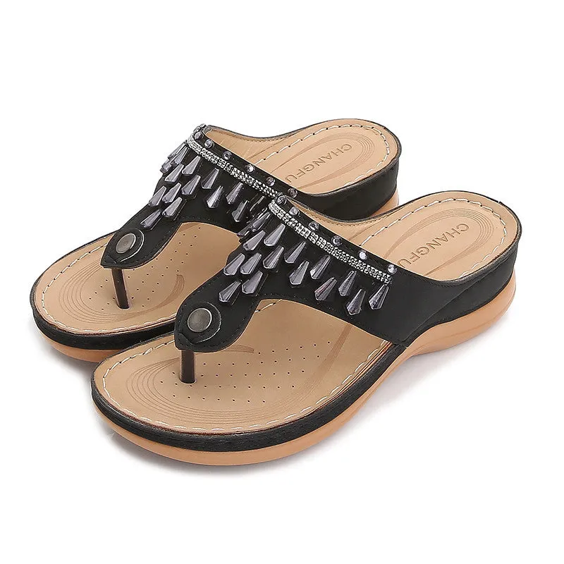 Nanccy Lightweight Rhinestone Non-Slip Sandals