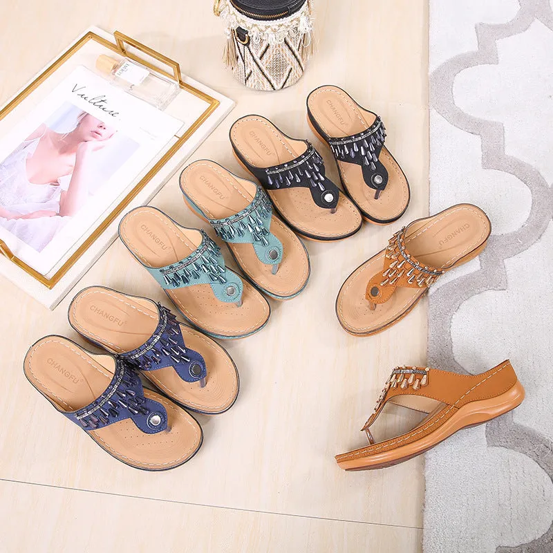 Nanccy Lightweight Rhinestone Non-Slip Sandals