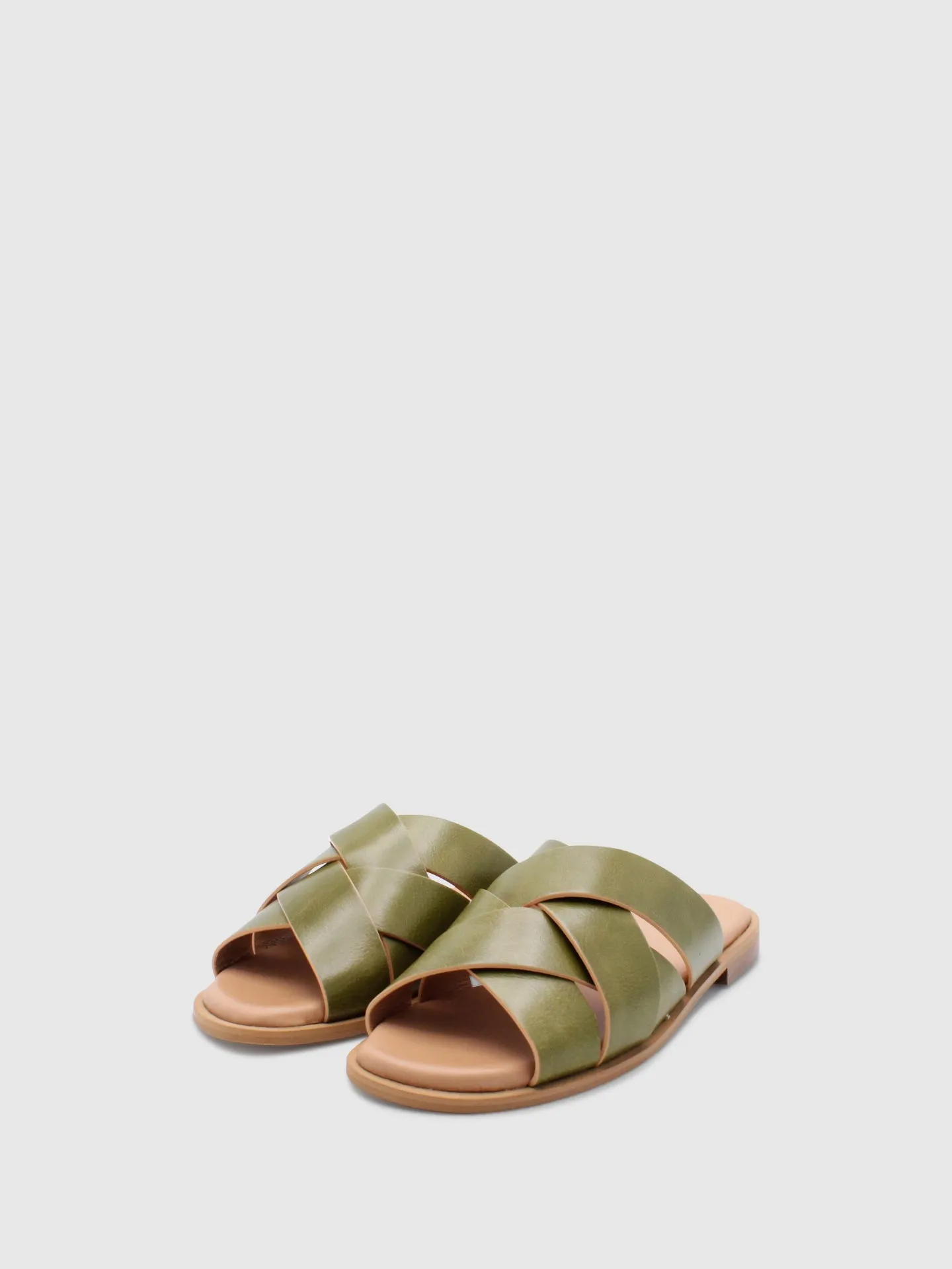 Open Slippers Evergrren Green