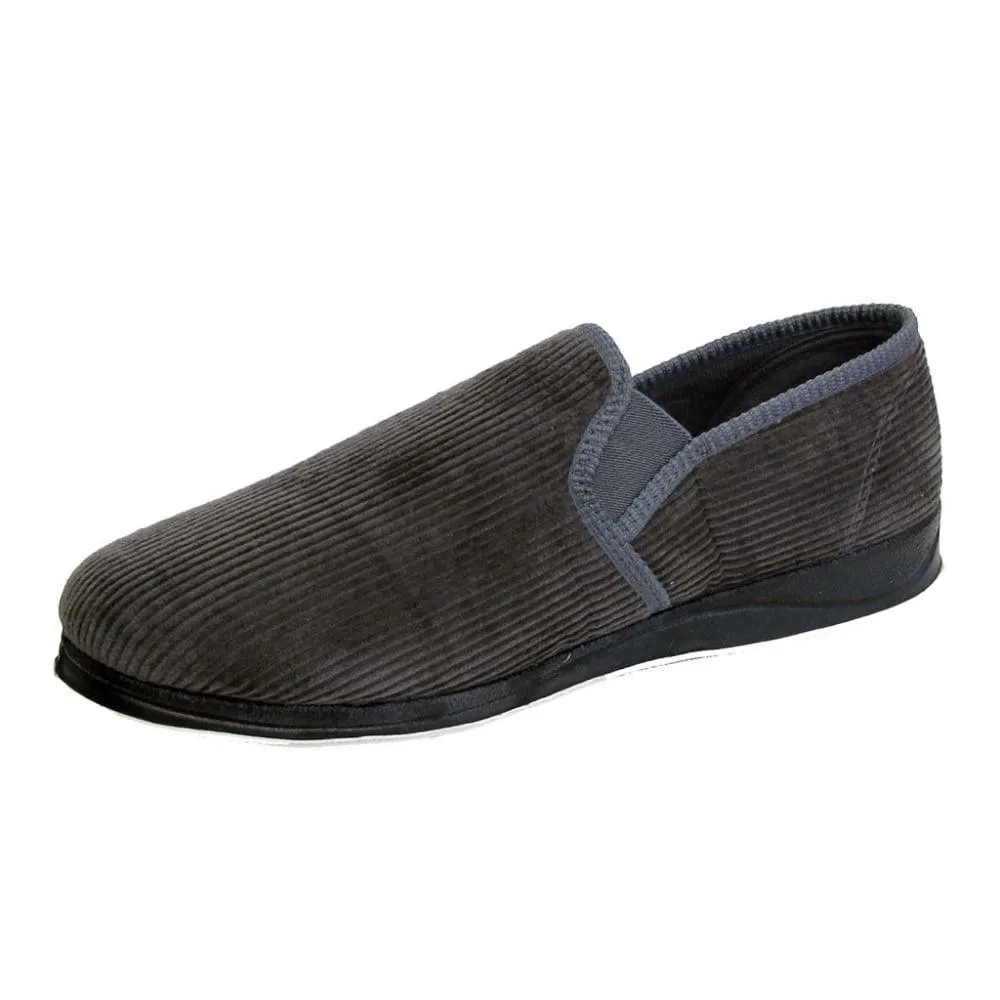 Padders Men's Slipper Albert Grey