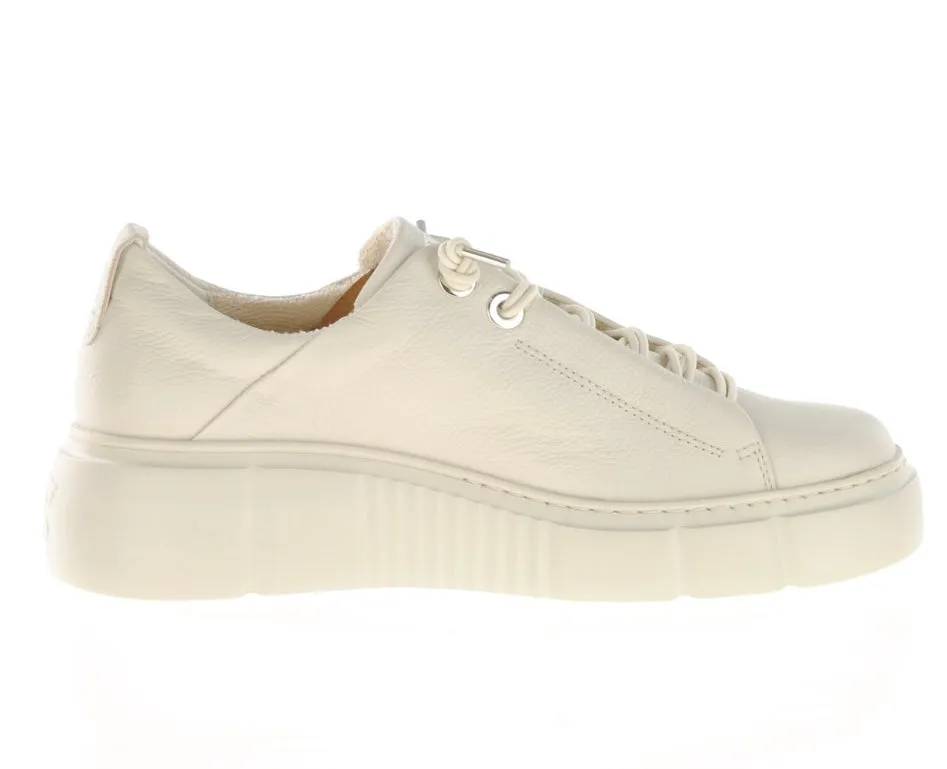 Paul Green ivory leather sneakers