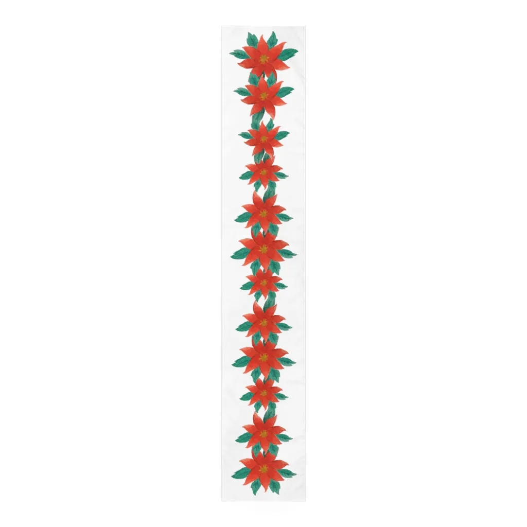 Poinsettia Table Runner / Christmas Table Runner / Poinsettia Decor
