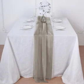 Premium Chiffon Table Runner 6ft Natural - Lightweight Table Linen