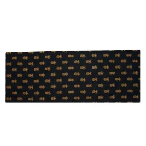 Primitive Colonial Black Pineapple Table Runner 14" X 45" Farmhouse Cotton