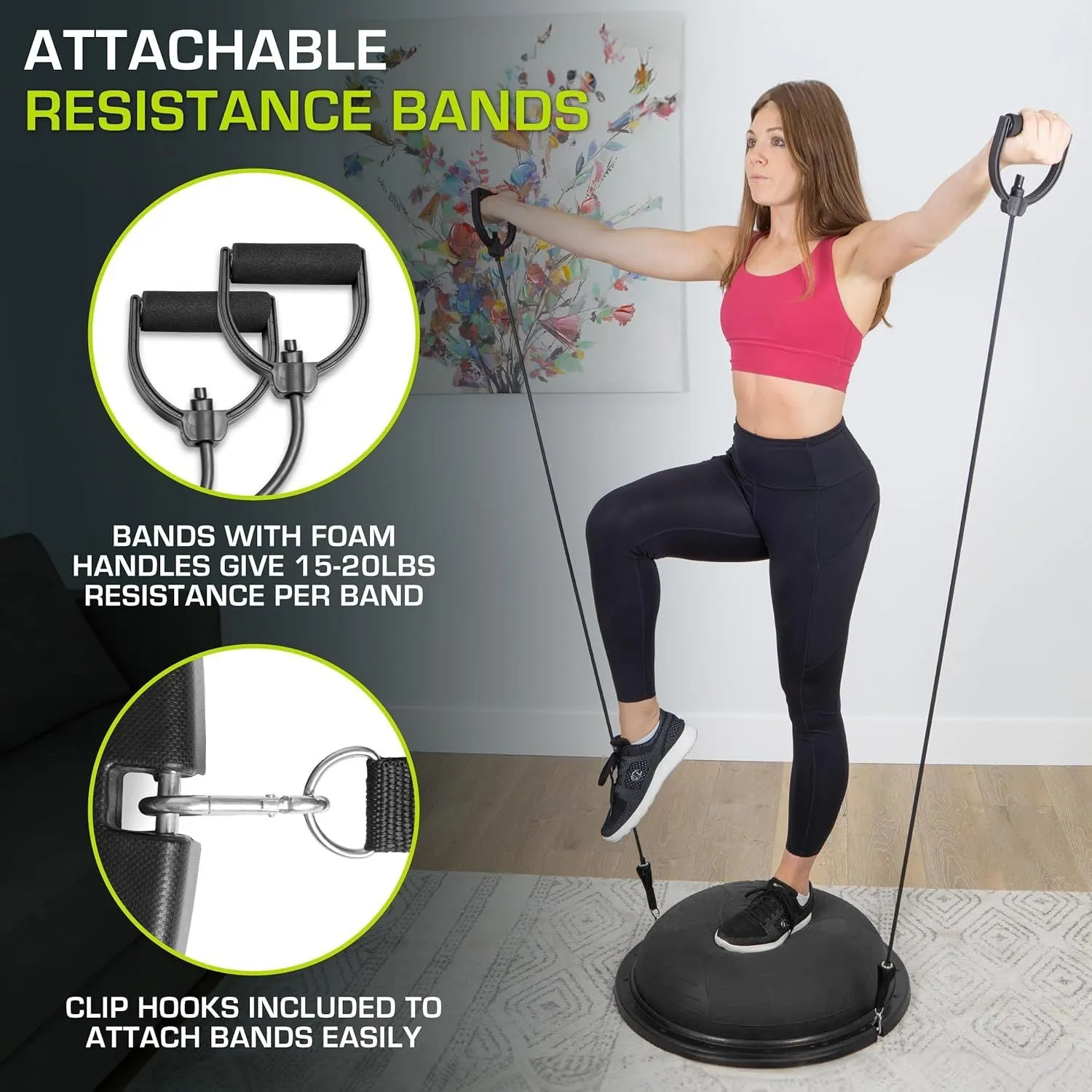 ProsourceFit Balance Trainer Stability Exercise Half Ball