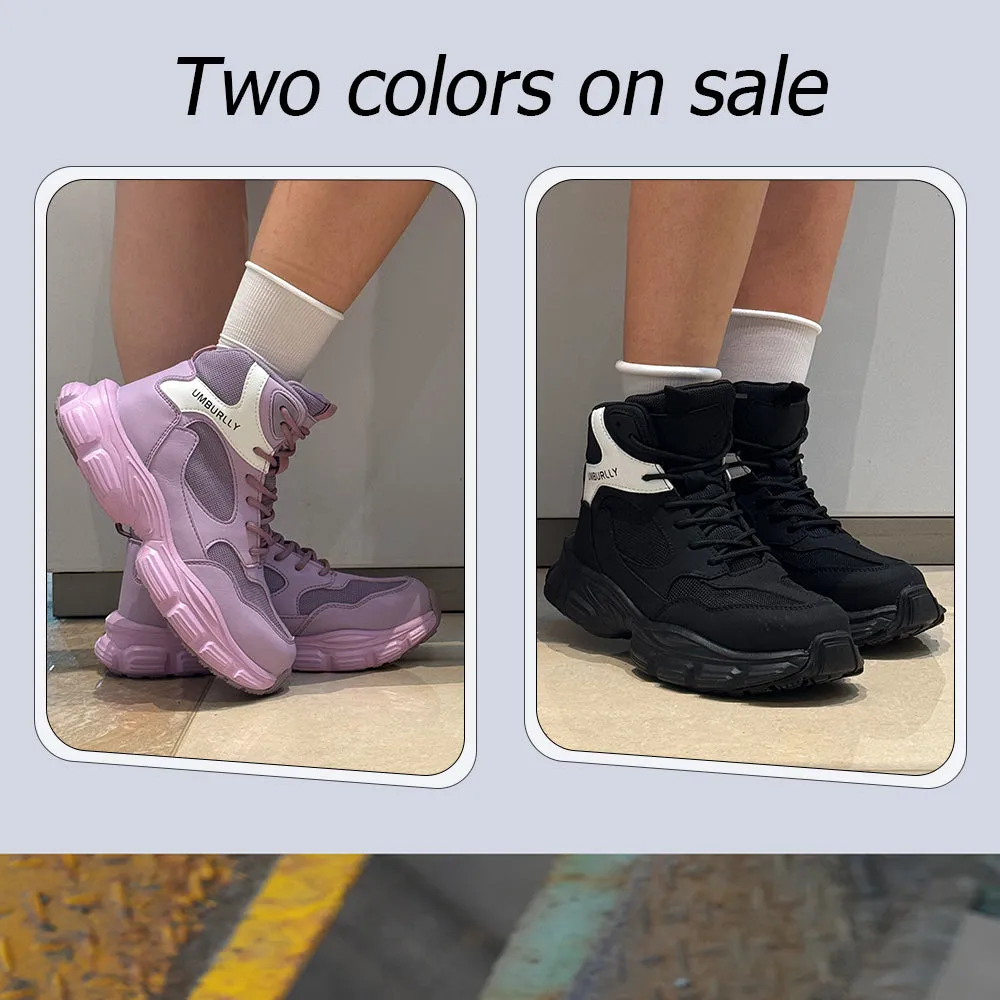 Purple Lightweight Steel Toe Winter Work Boots for Women Safety Shoes