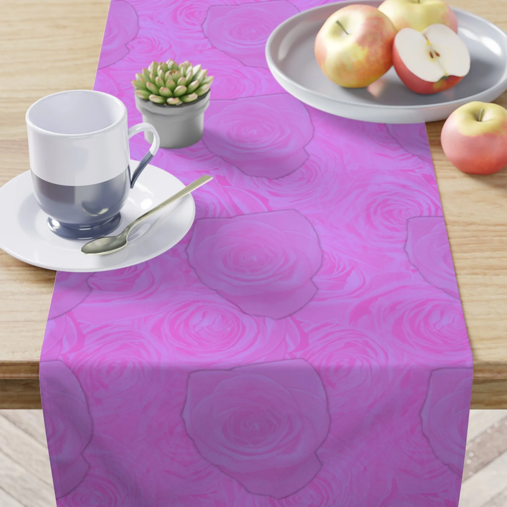 Purple Rose Table Runner Easter Spring Gift Idea Purple Center Table Cloth