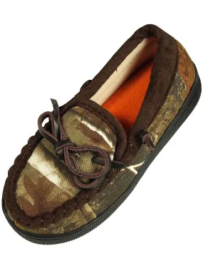 Realtree Boys Fleece Lined Camouflage Moccasin Slippers