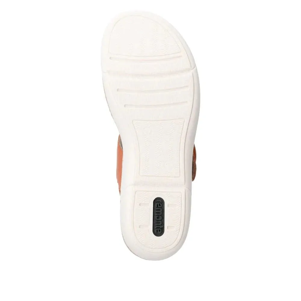 Remonte Women's Adjustable Sandals- Orange