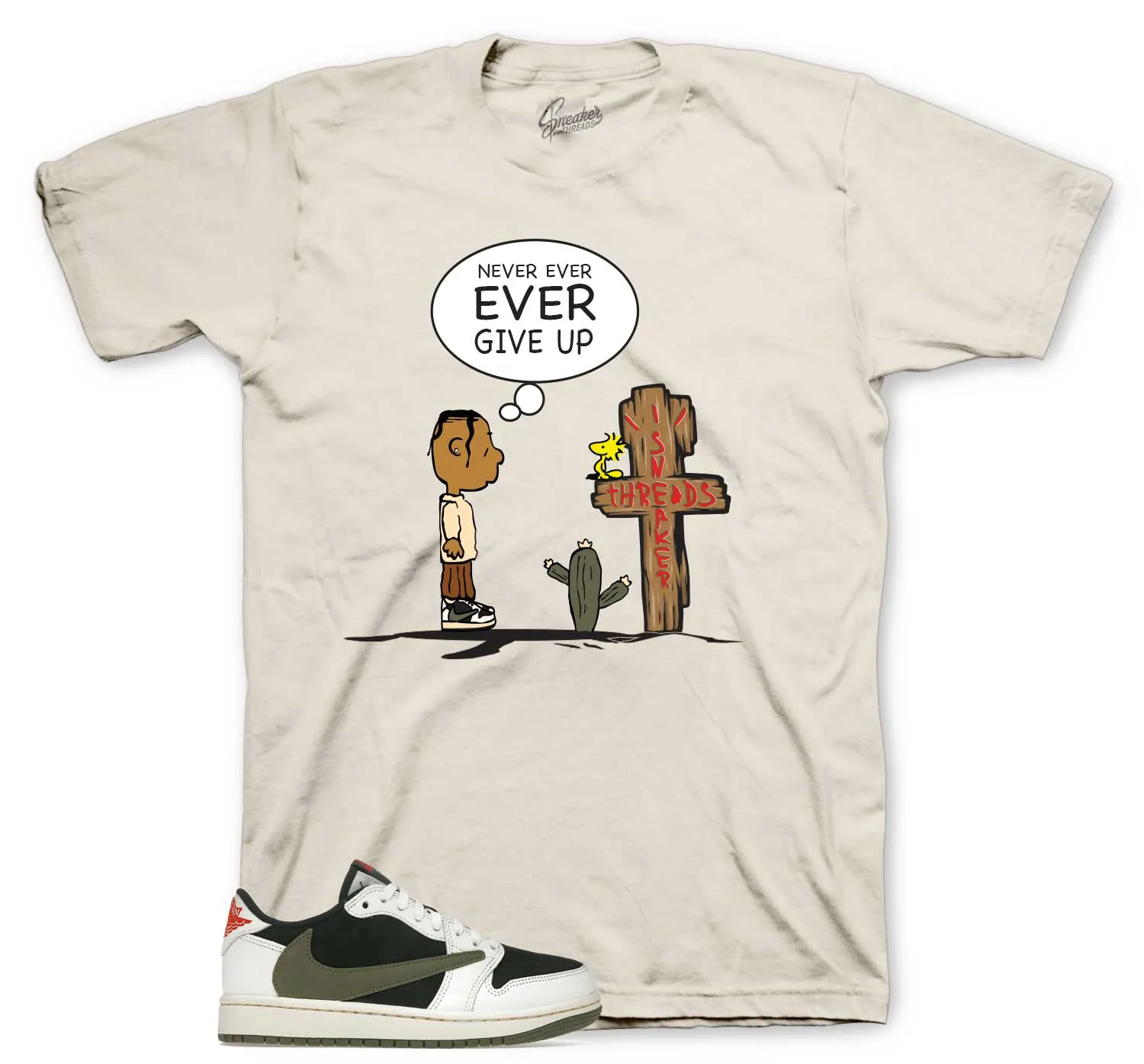 Retro 1 Olive Never Ever Shirt