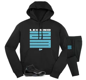 Retro 11 Gamma Blue Crest Hoodie Jogger Set