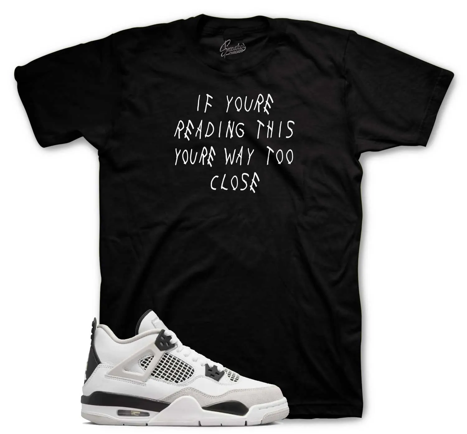 Retro 4 Military Black Too Close Shirt