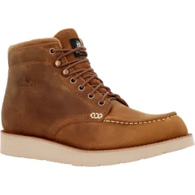 Rocky Monocrepe Wedge 6” Men's Waterproof Work Boots Rkk0470 In Brown
