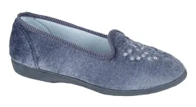 Sleepers Ladies Memory Foam Blueberry Slippers