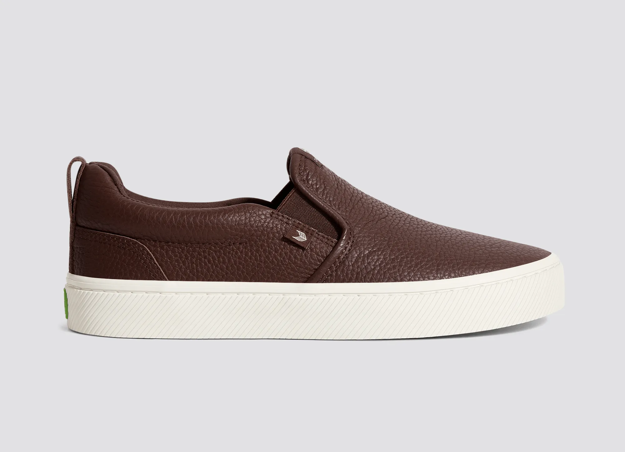 SLIP-ON ブラウン プレミアムレザー スニーカー ウィメンズ
