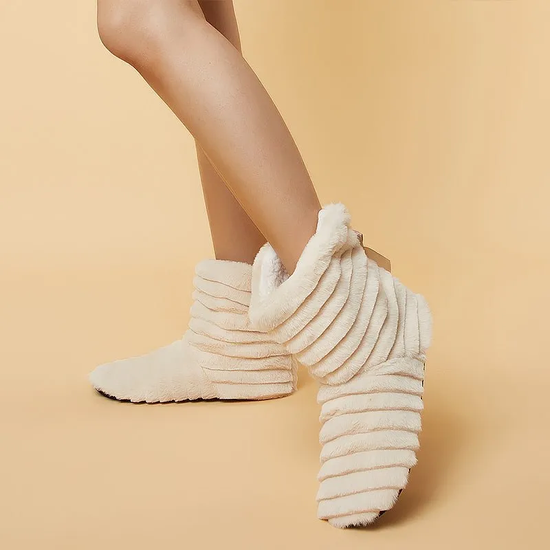 Sock Slippers for Women House Shoes With Fur Butterfly
