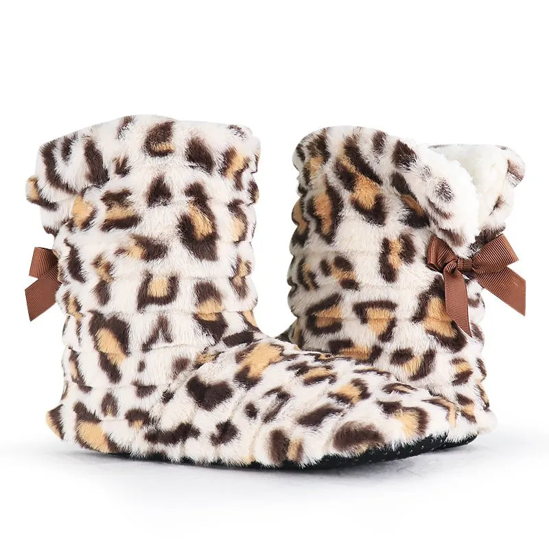 Sock Slippers for Women House Shoes With Fur Butterfly